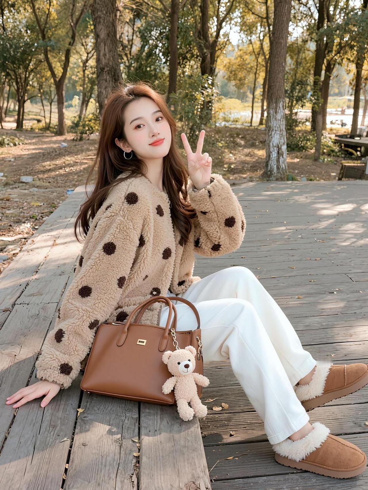 来给生活比个耶✌🏻AI森系生活照  抖音ai创作好看的小姐姐  喜欢的点个赞 