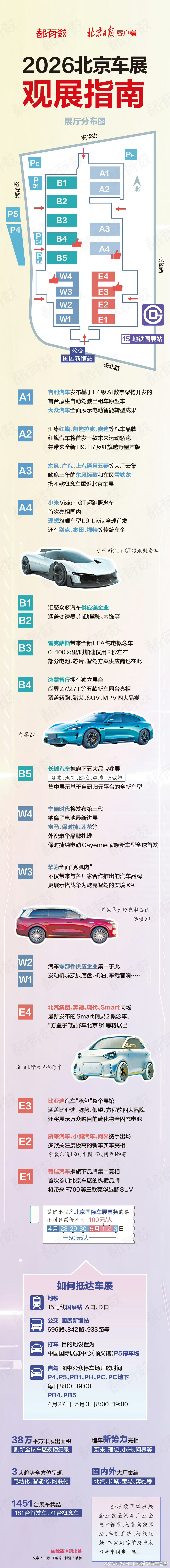 【都有数｜#2026北京车展观展指南#】#北京车展首发新车地图# 2026北京国
