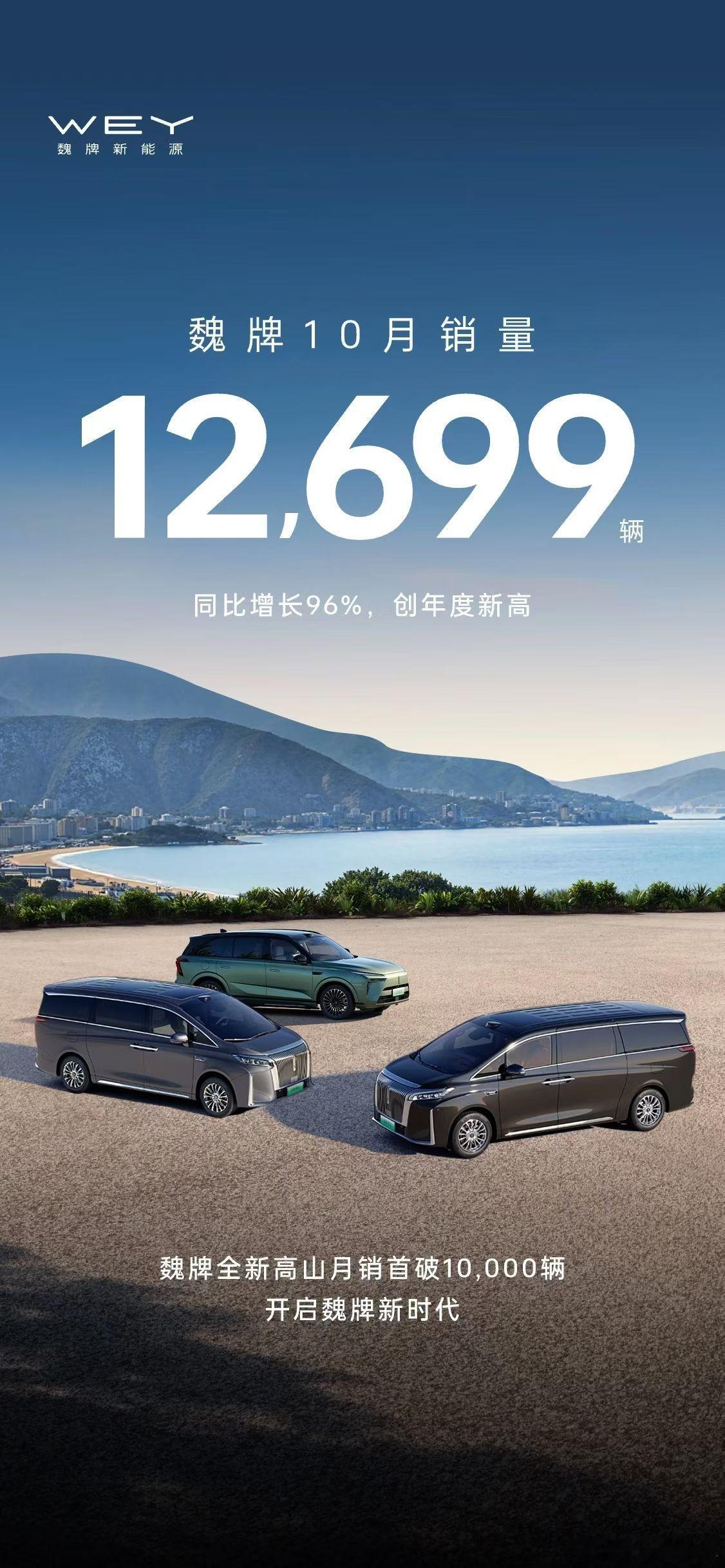 恭喜魏牌创年度新高MPV脚跟算是站住了蓝山这块儿得下点功夫啦魏牌 ​​​