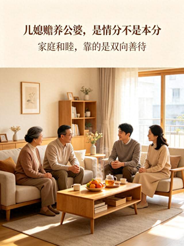 别道德绑架！儿媳赡养公婆，是情分不是本分