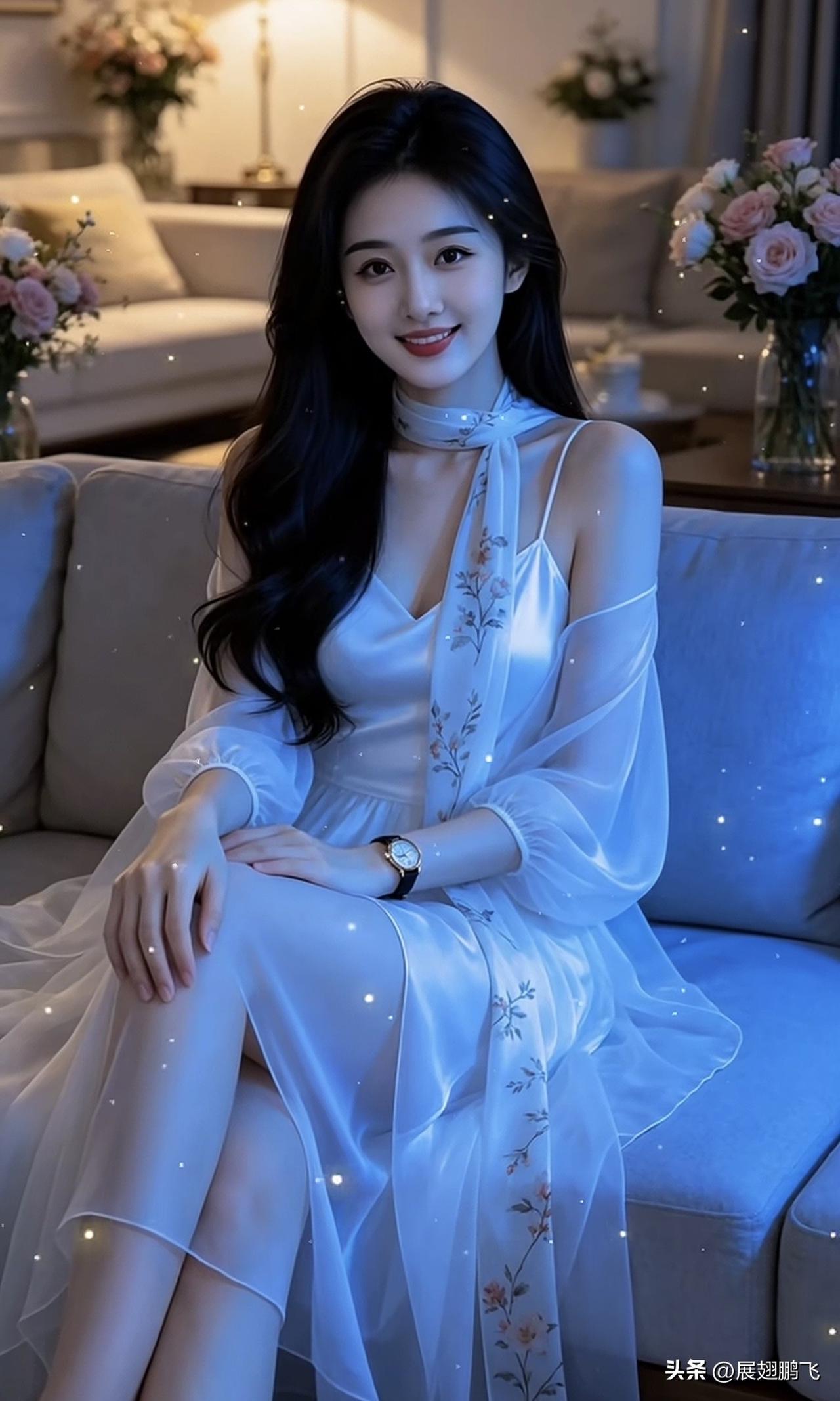 优雅白裙，温婉如梦，花影摇曳间，静享美好时光。一，温柔气质小白裙 气质白裙穿搭 