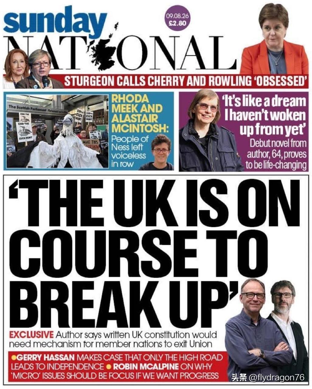 🇬🇧“英国正走向解体。”

这是苏格兰《星期日国家报》（Sunday Nat