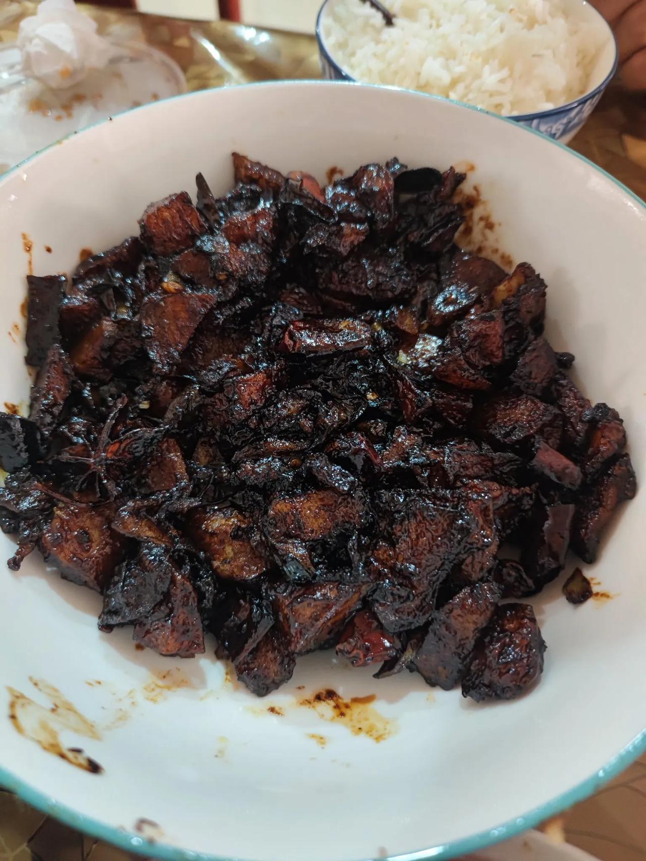 我以为像这种饭，只会出现在电视里，直到今天………我的外甥做到了[恐惧]
