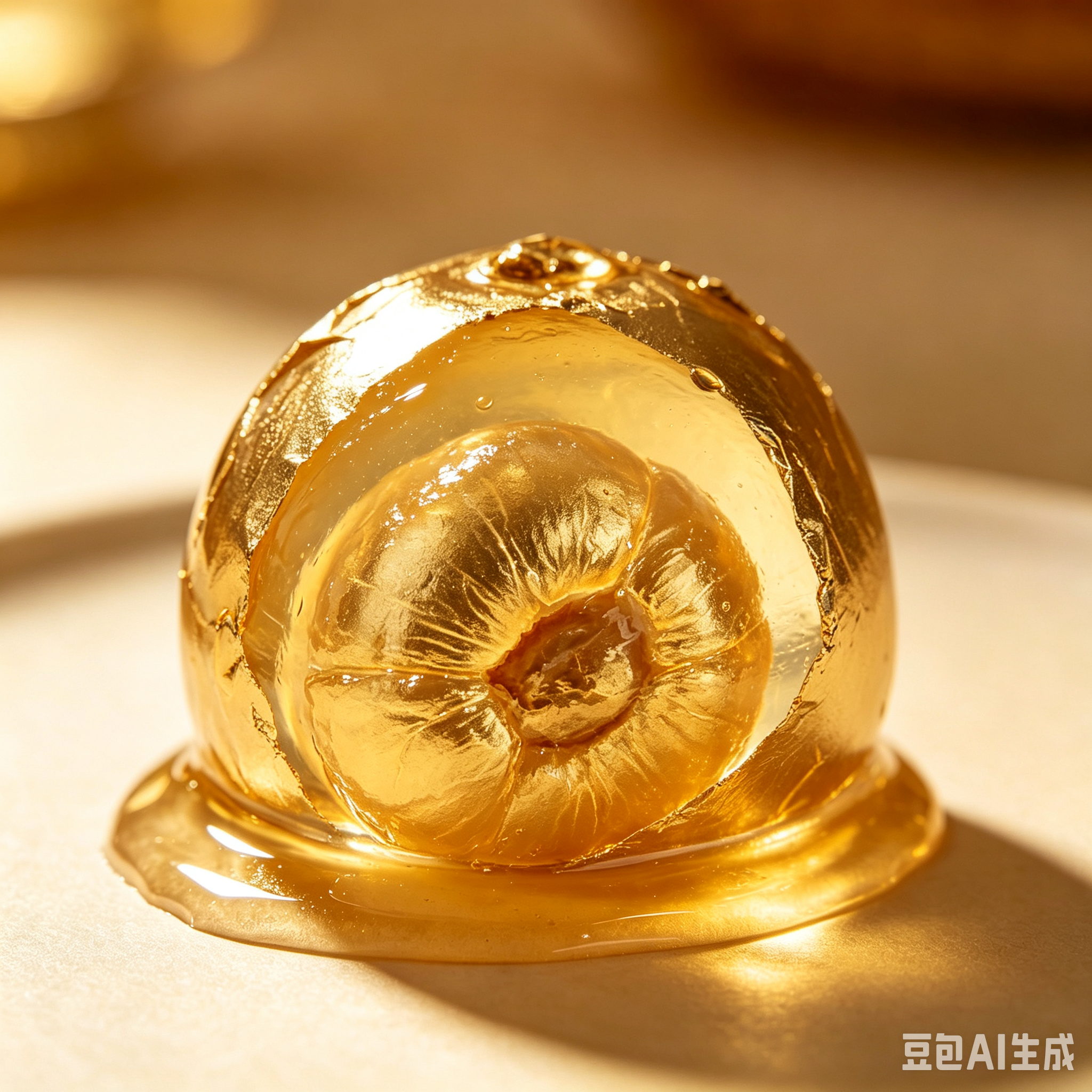 大金色荔枝果冻