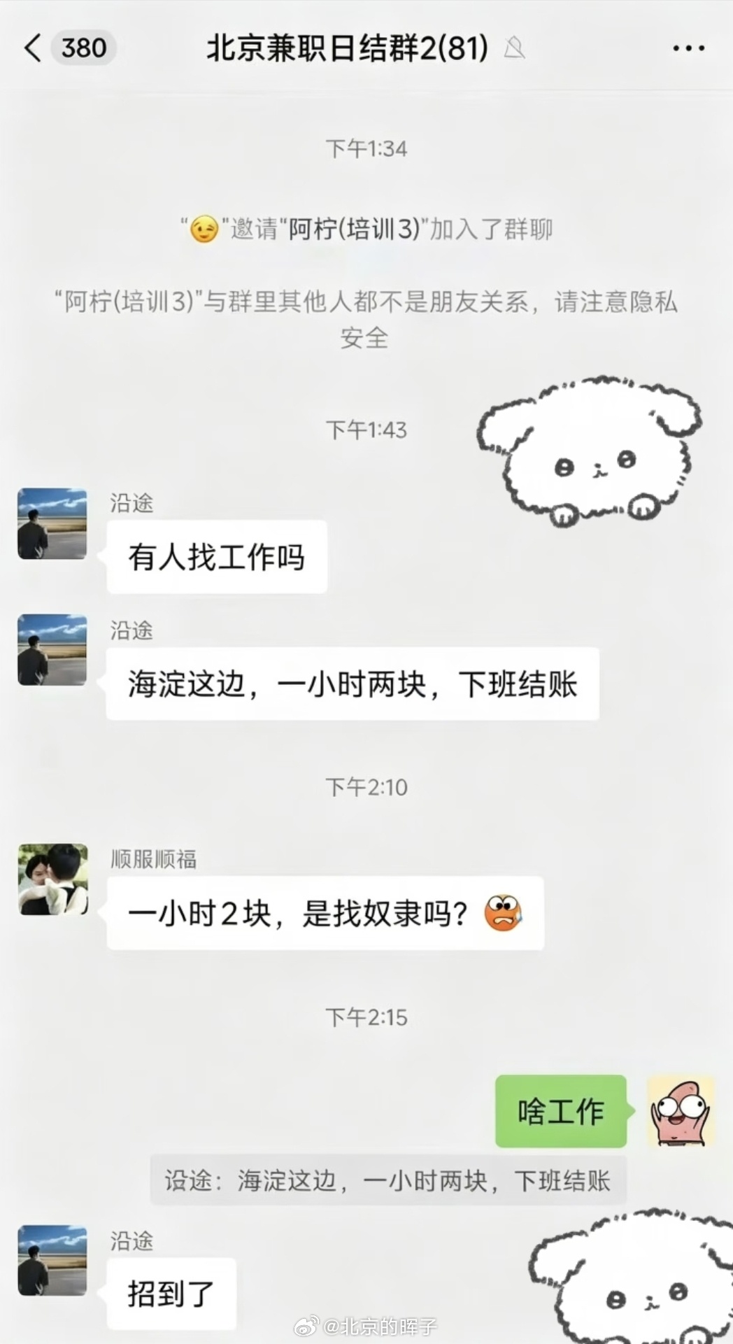 招到了？ 