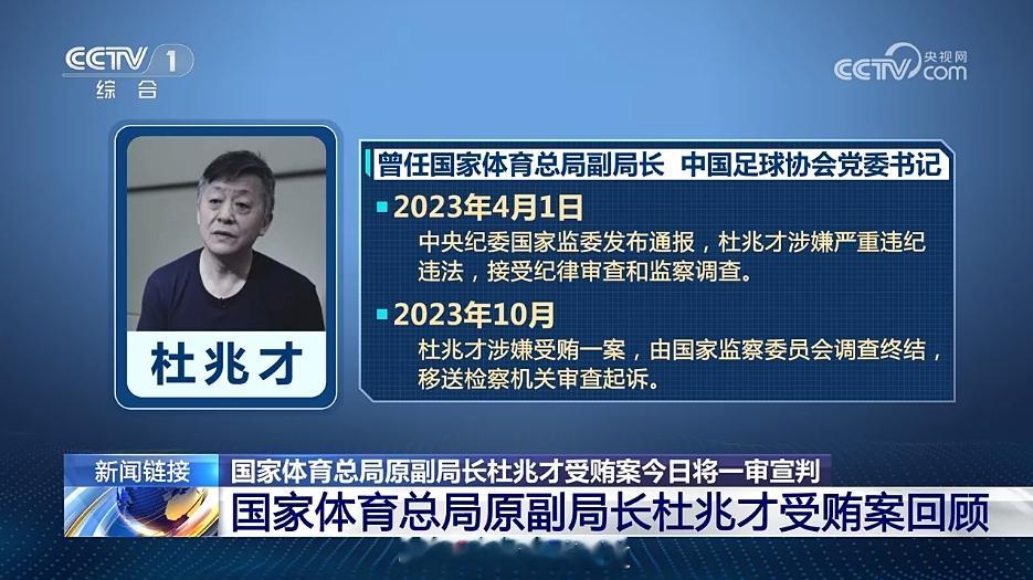 杜兆才案一审今日宣判 还中国足球一片净土！ 