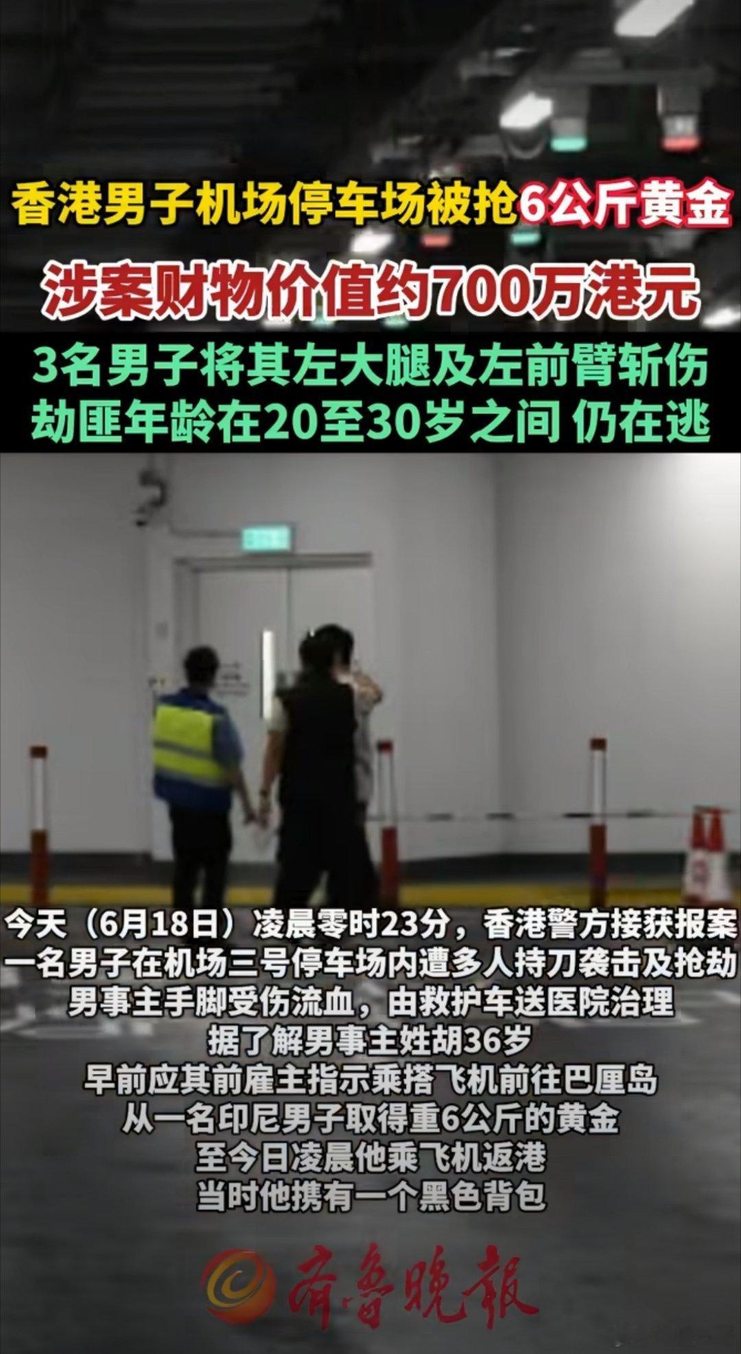 6月18日香港机场停车场爆发恶性劫案，三名歹徒持刀伏击刚从印尼返港的男子，砍伤事