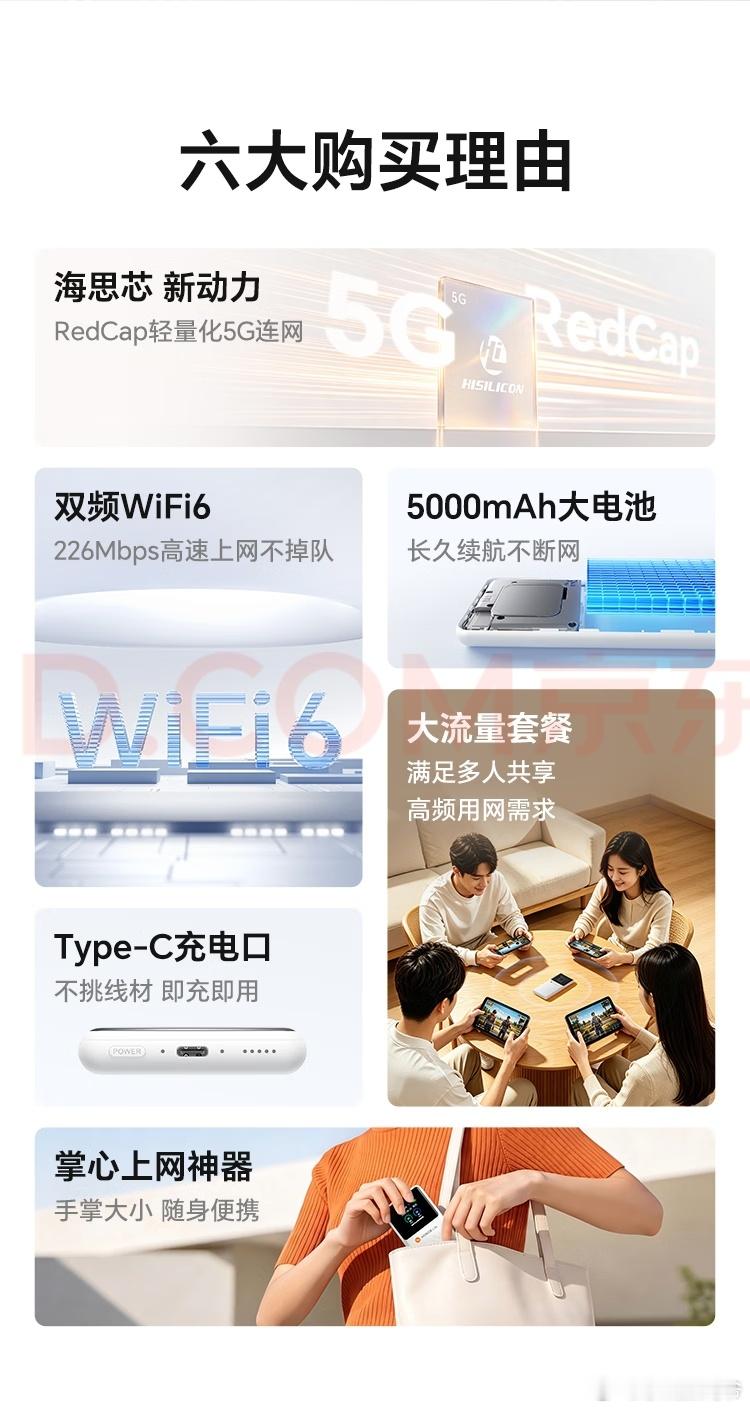 荣耀亲选 HONOR Life 5G 随身 WiFi 已正式上市，搭载华为海思芯