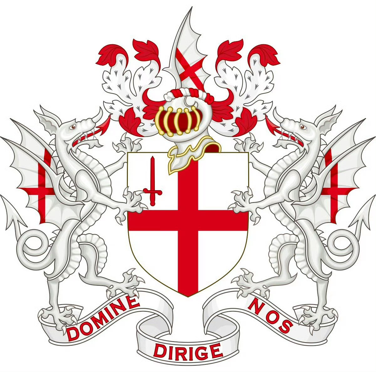 Domine, dirige nos.　主啊 请引导我们伦敦市徽章铭文 
