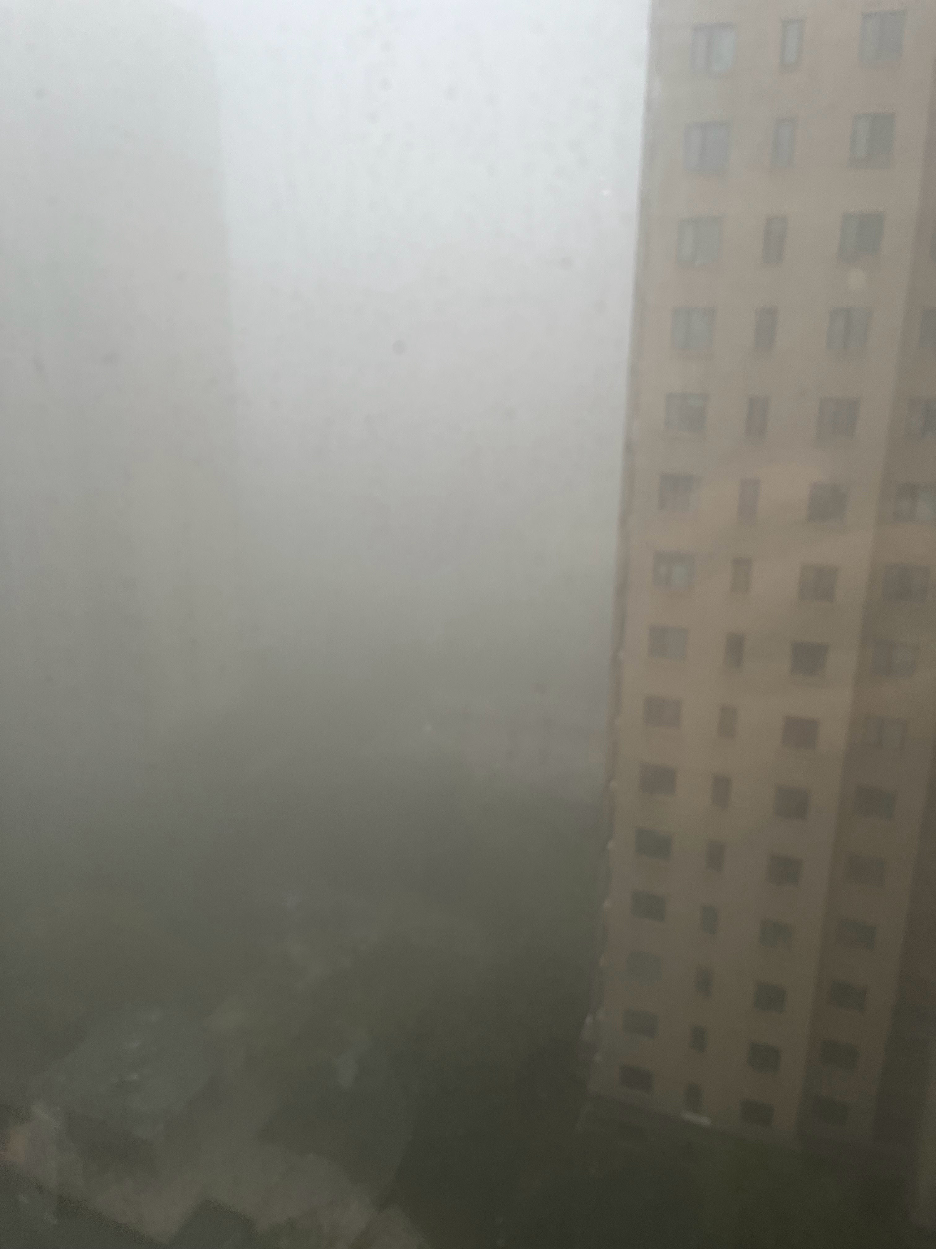 郑州大雾 看窗外，我以为我瞎了。 ​​​