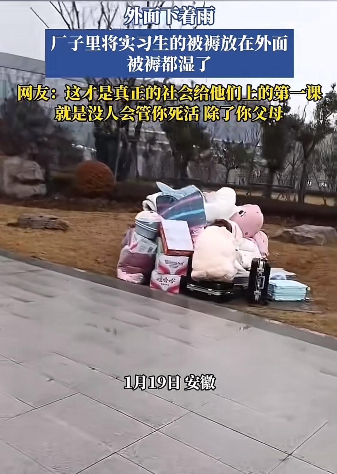 厂子里的实习生活，真的能让人体会到世态炎凉。就说那回，实习生把被褥晾外面，一场大