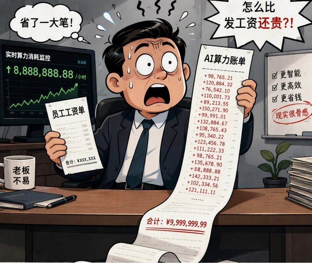 当老板意识到AI比人工贵高等级的算力和员工脑力相比，真不一定便宜，但AI事儿少…