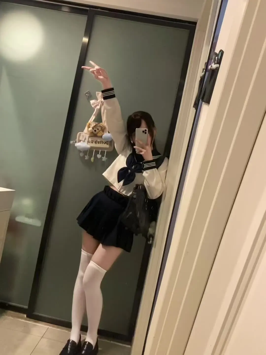 夏天 jk 水手服 漫感 ˶᳐•ω< ᳐˶ 长裙很优等生搭配 ~萌~