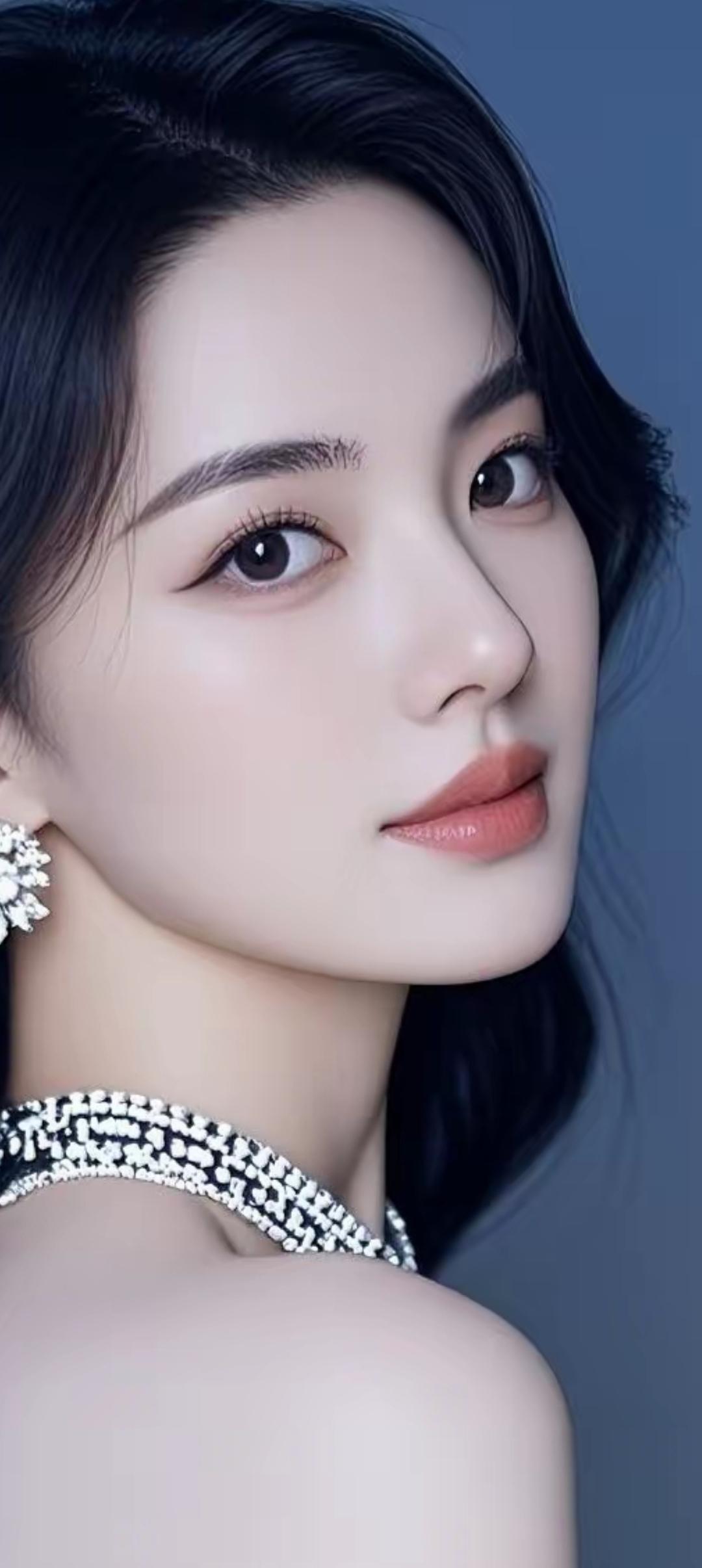 优雅黑发，精致妆容，闪耀珠宝，尽显高贵气质！💎✨