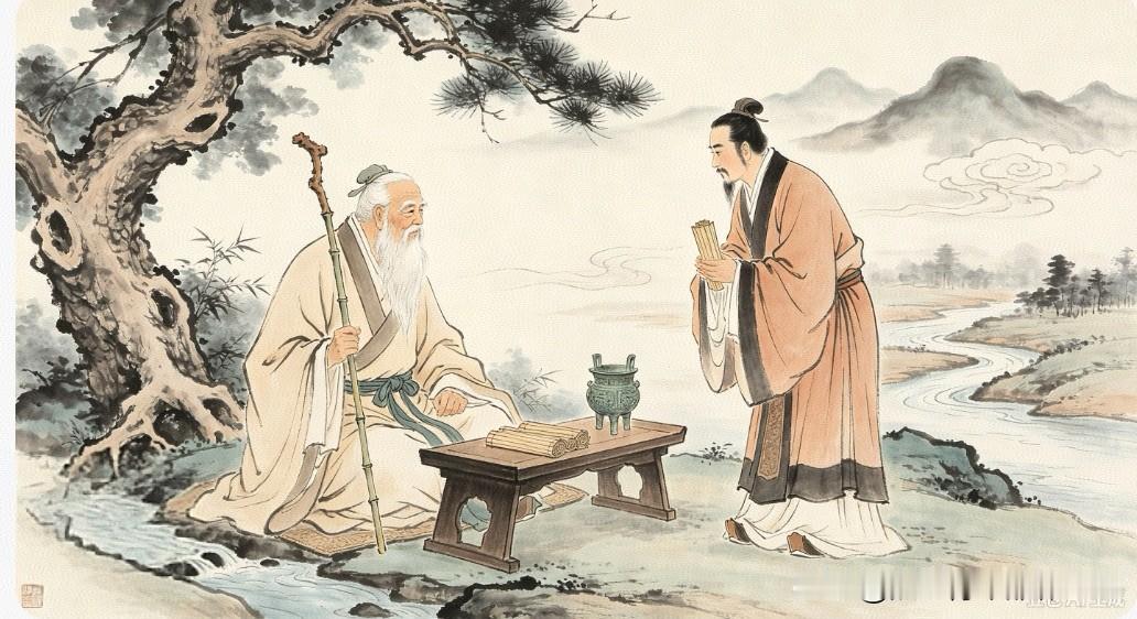 孔子曰：“三人行，必有我师焉”，而老子就是其中之一：孔子曾问礼于老子。孔子开创中
