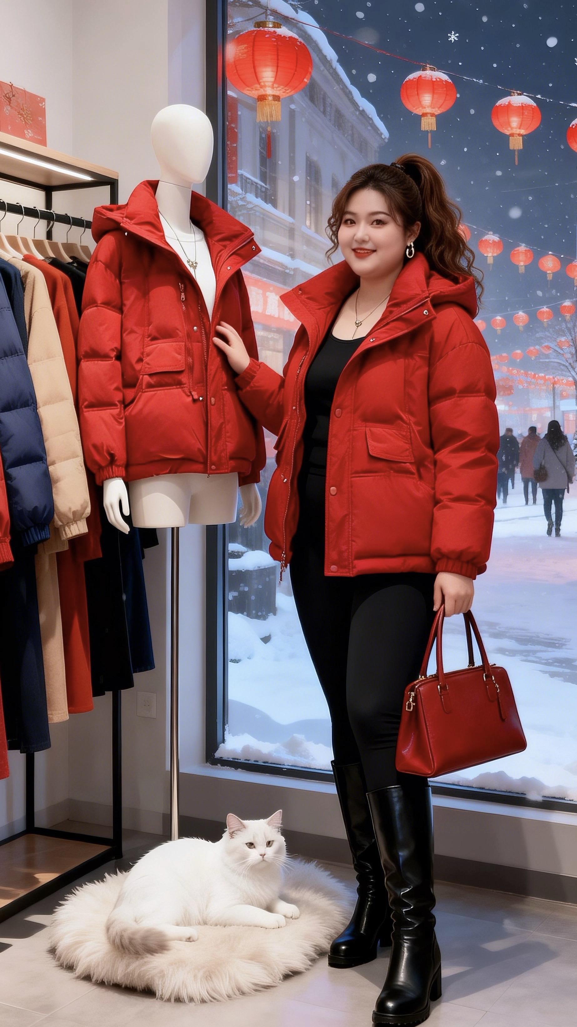 大码女装皮衣外套 加厚保暖让人眼前一亮的跨年约会穿搭 冬日穿搭一周不重样