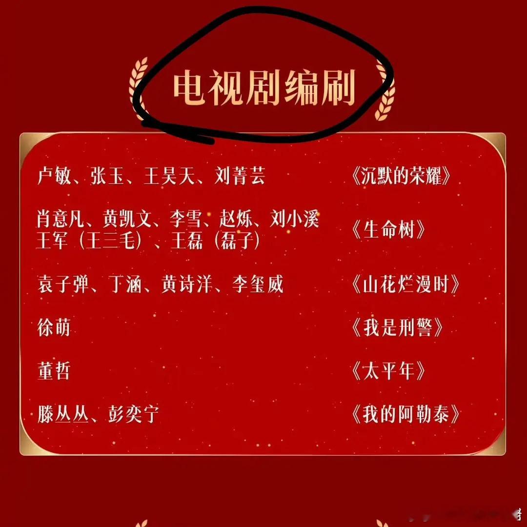 金鹰奖提名名单  金鹰奖这么草台吗？电视剧编剧写成编刷，就这文化水平啊 文化工作