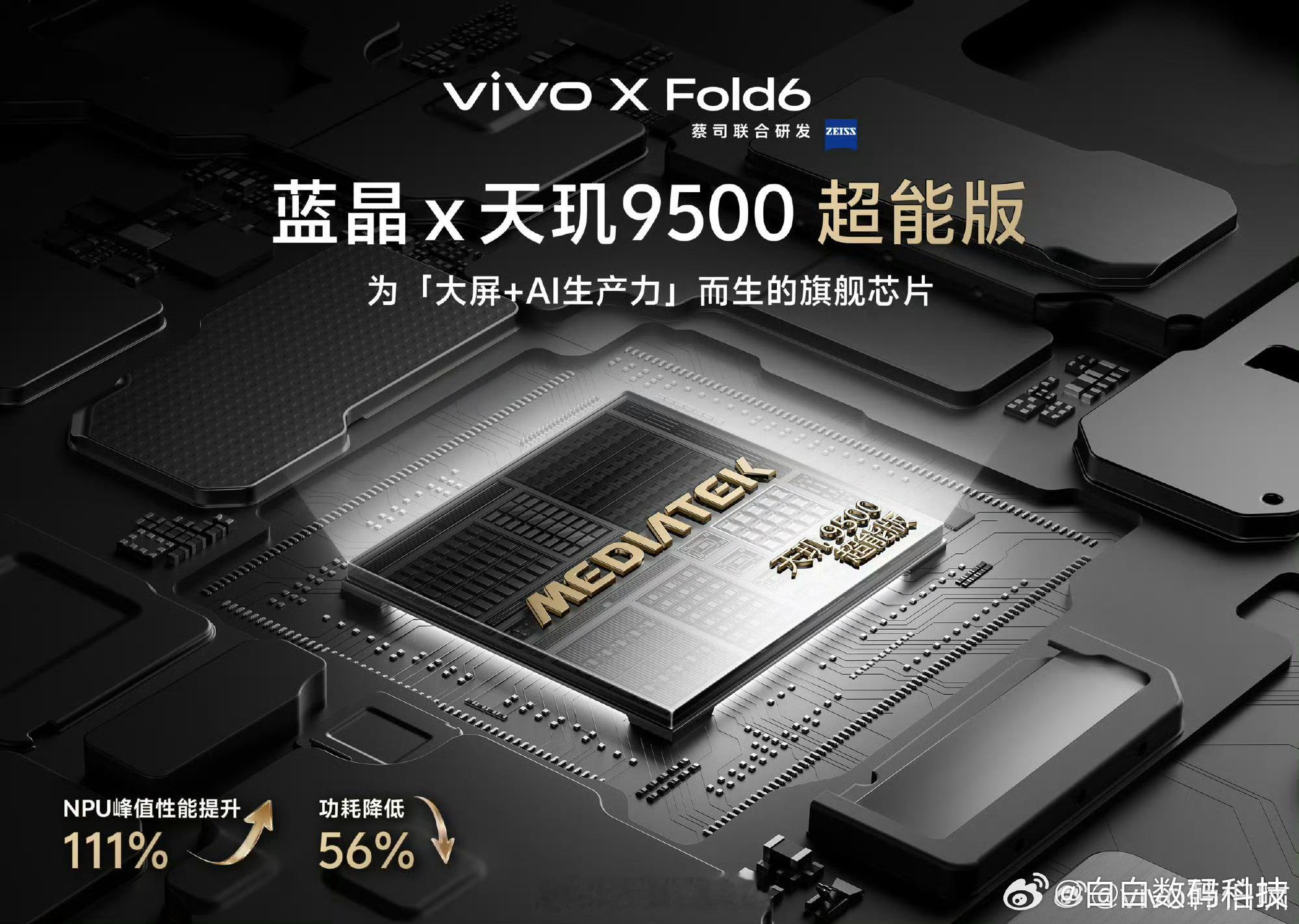 vivo X Flod6 搭载蓝晶 × 天玑 9500 超能版，vivo 专门为
