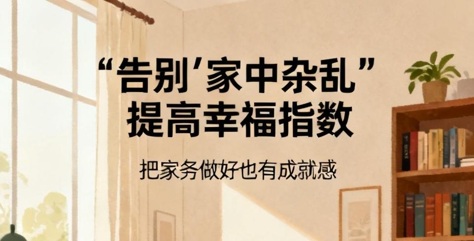 告别家中杂乱，真能大大提升幸福指数，而且把家务做好，那成就感也是杠杠的。之前，你