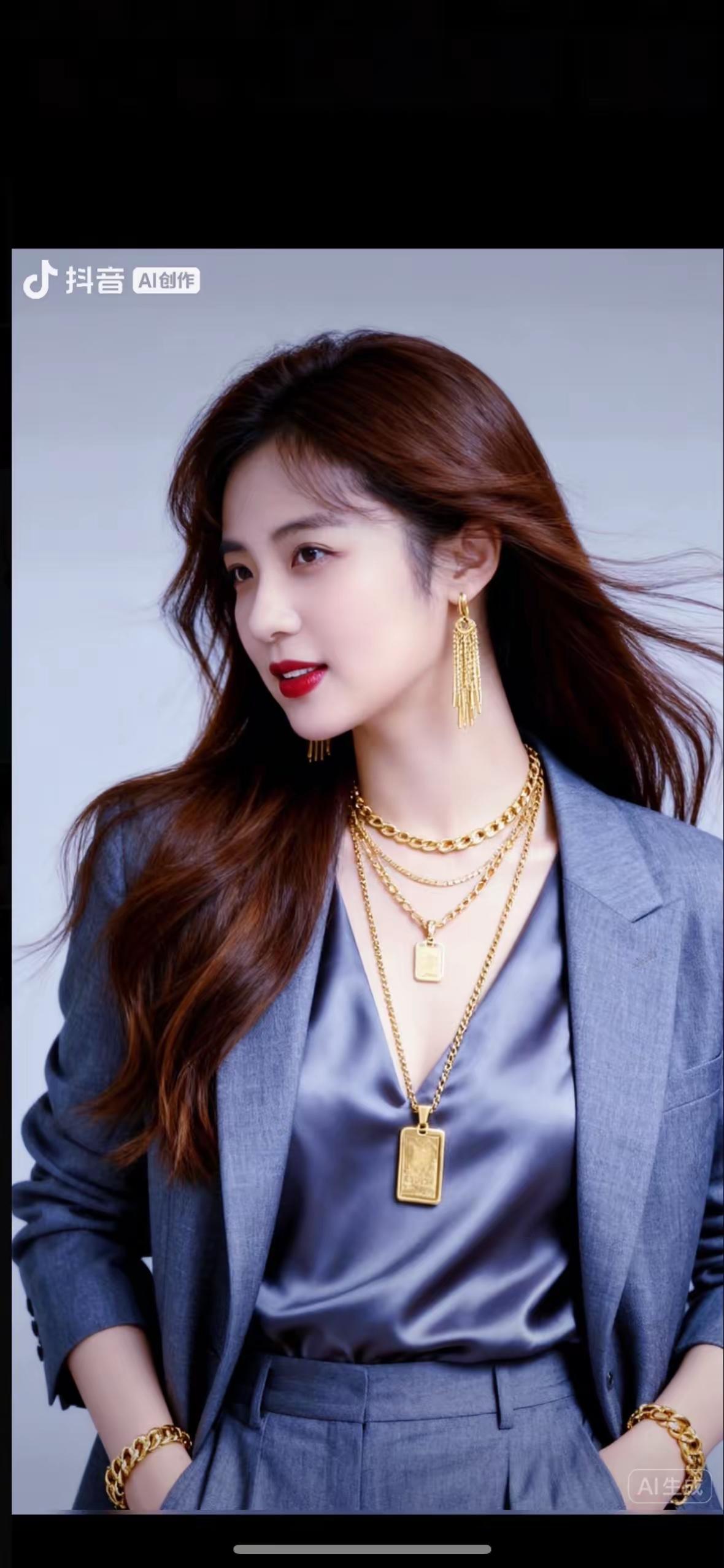 时尚都市女郎总能凭借金饰散发出独特魅力，自信满满地成为焦点。就像倪妮，在电影路演