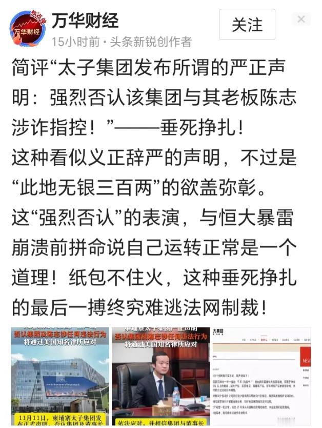 太子集团用中文发布严正声明，其真实目标并不是向美英韩等国家讨回公道。

只能说太