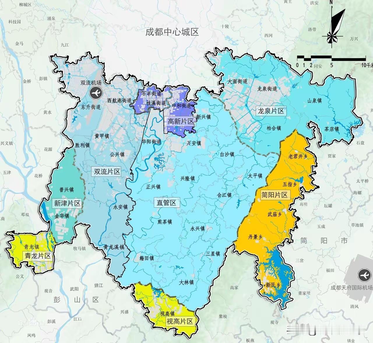 四川天府新区不可能变为行政区，就算长远看概率都不大。其实根本就没有必要，因为两地