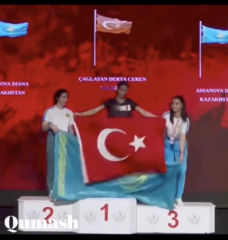 主办方给亚军和季军发一个旗子，到底想让人怎么拿呢。。