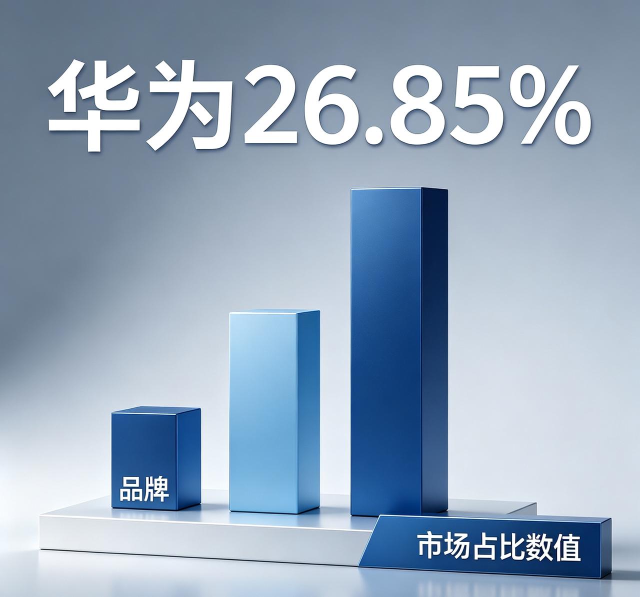 第18周，华为手机市场份额来到26.85%，超过四分之一了。那个2019年的华为