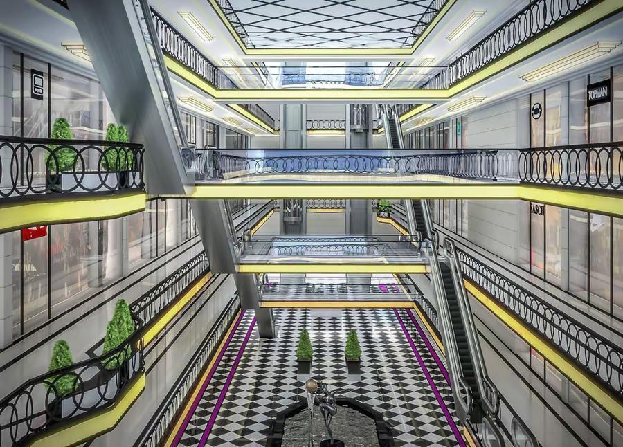 商场设计案例效果图，商场设计帅。商场设计的核心在于整体规划，它决定了项目的商业逻