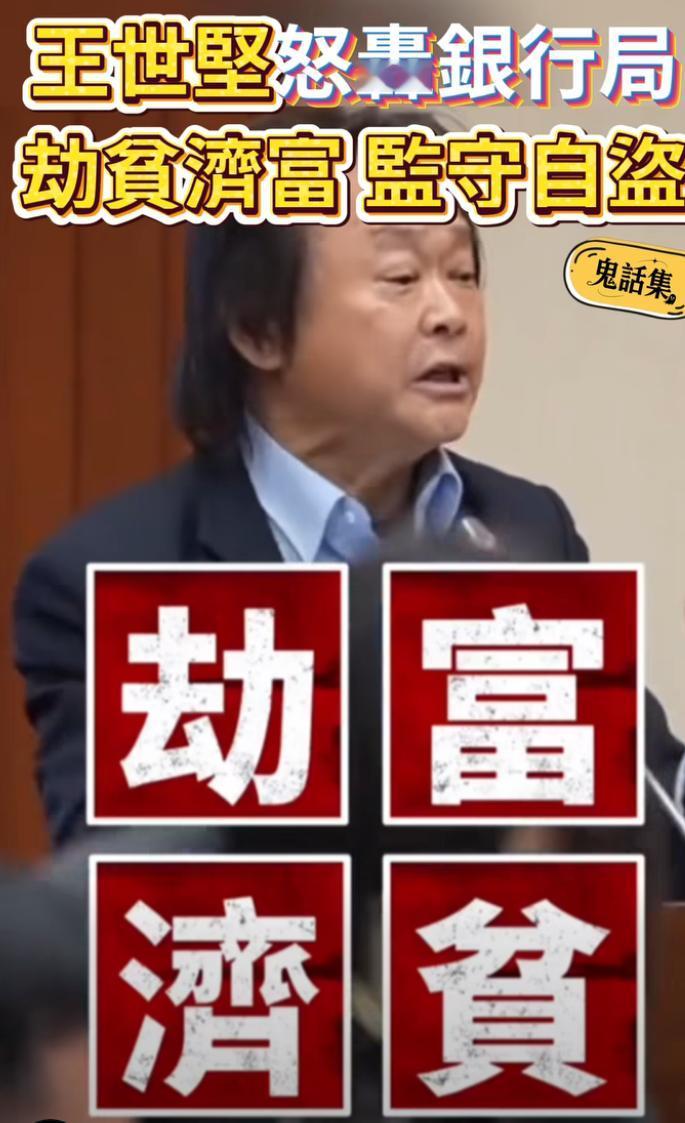 民进党籍“立委”王世坚炮轰台湾地区银行局“监守自盗，劫富济贫”“莫名其妙”“收刮
