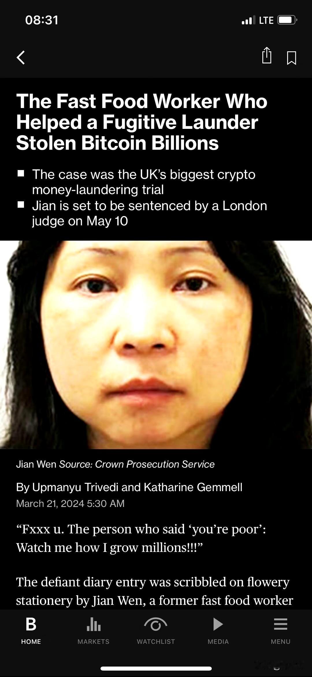 高手真的在民间，一位餐馆打工者，家里有 22 亿美元的比特币 ～

据说， 一名