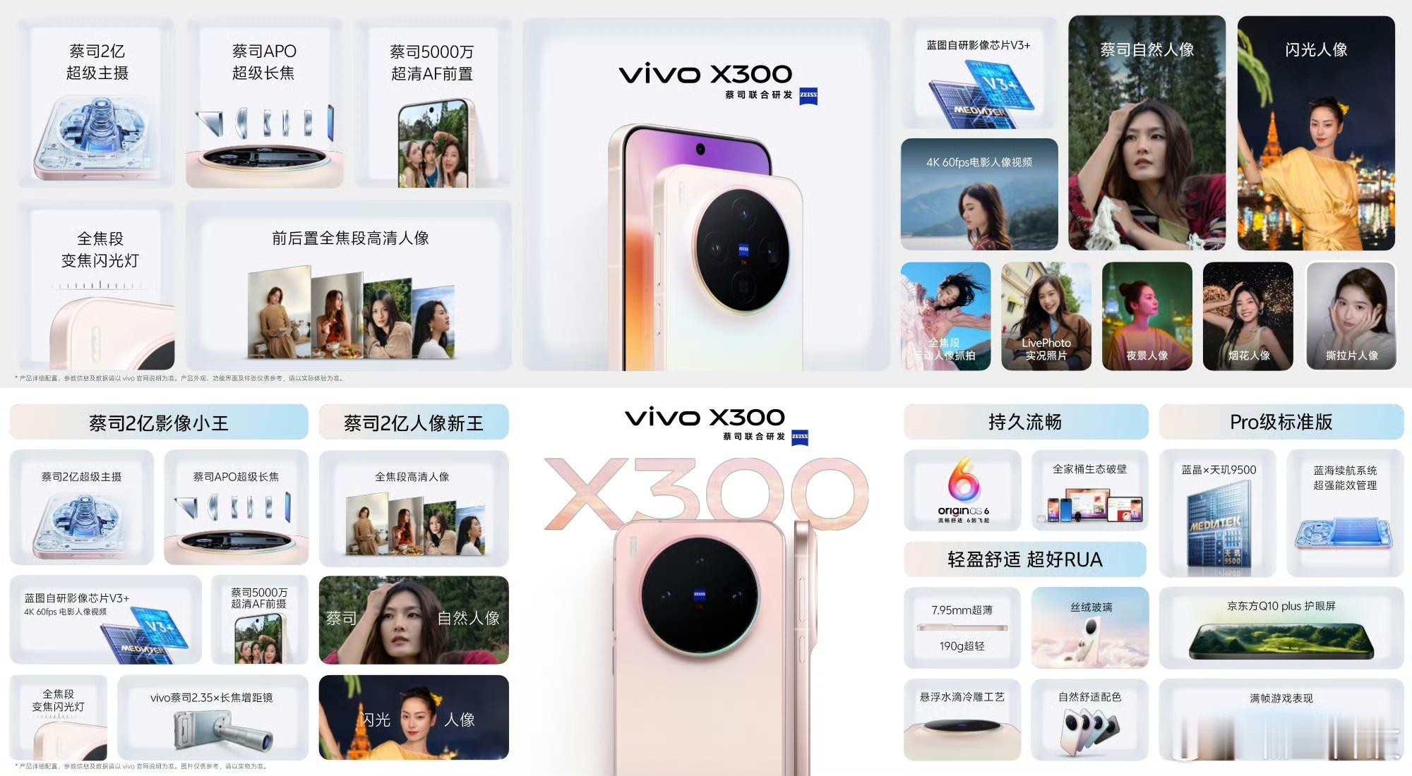 vivo X300系列发布了，标准版X300搭载天玑9500处理器，回归6.31