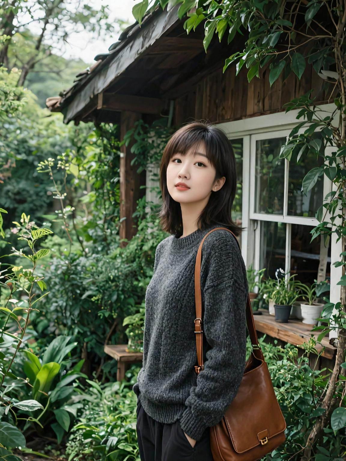 AI绿植前侧影 抖音ai创作