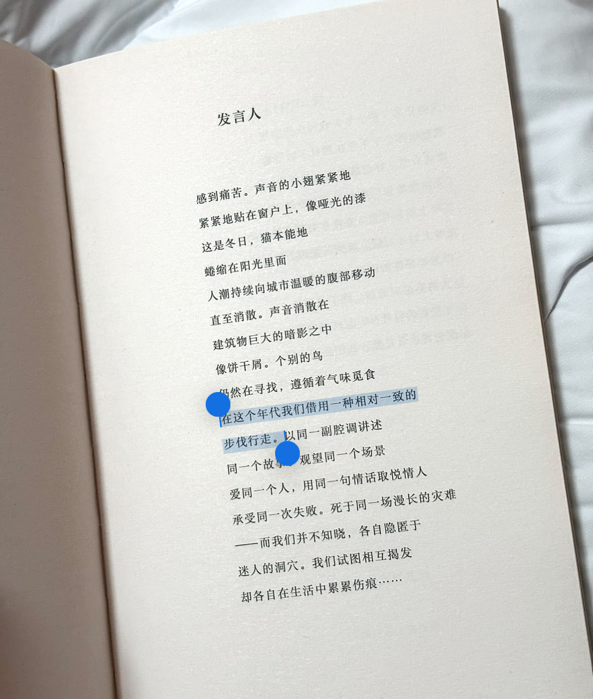 在这个年代我们借用一种相对一致的步伐行走。以同一副强调讲述同一个故事。观望同一个