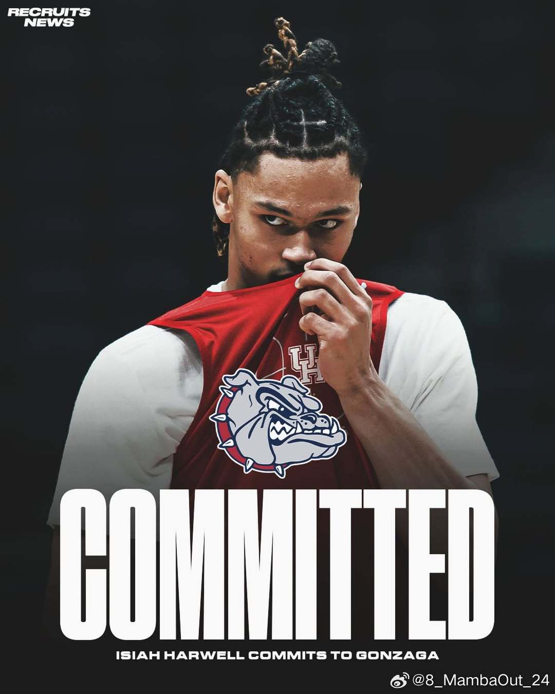 休斯顿大学后卫以赛亚·哈威尔(Isiah Harwell)转学加盟冈萨加大学这位