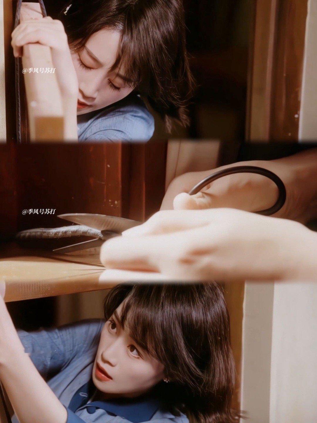 这一刻蓝盈莹真正站在了光里 乔音婉纵身一跃的戏码，蓝盈莹演得让人心颤。月白旗袍是