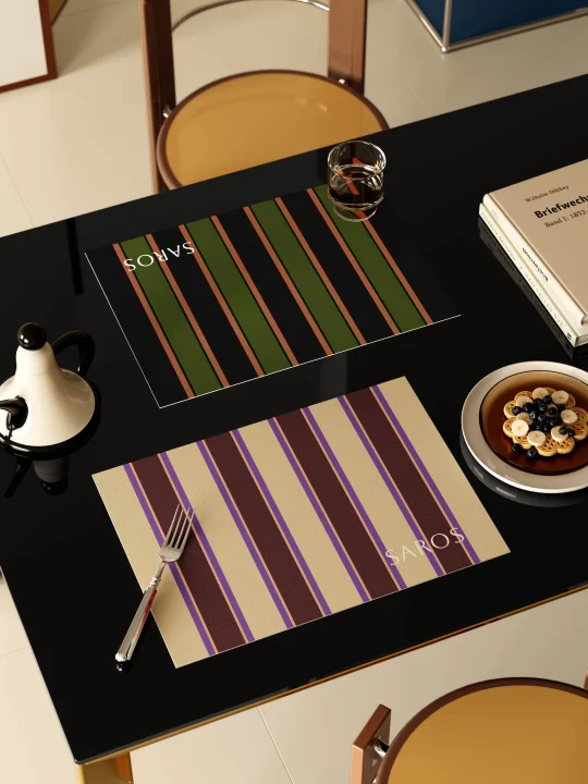 包豪斯控狂喜！条纹餐垫太吸睛了～