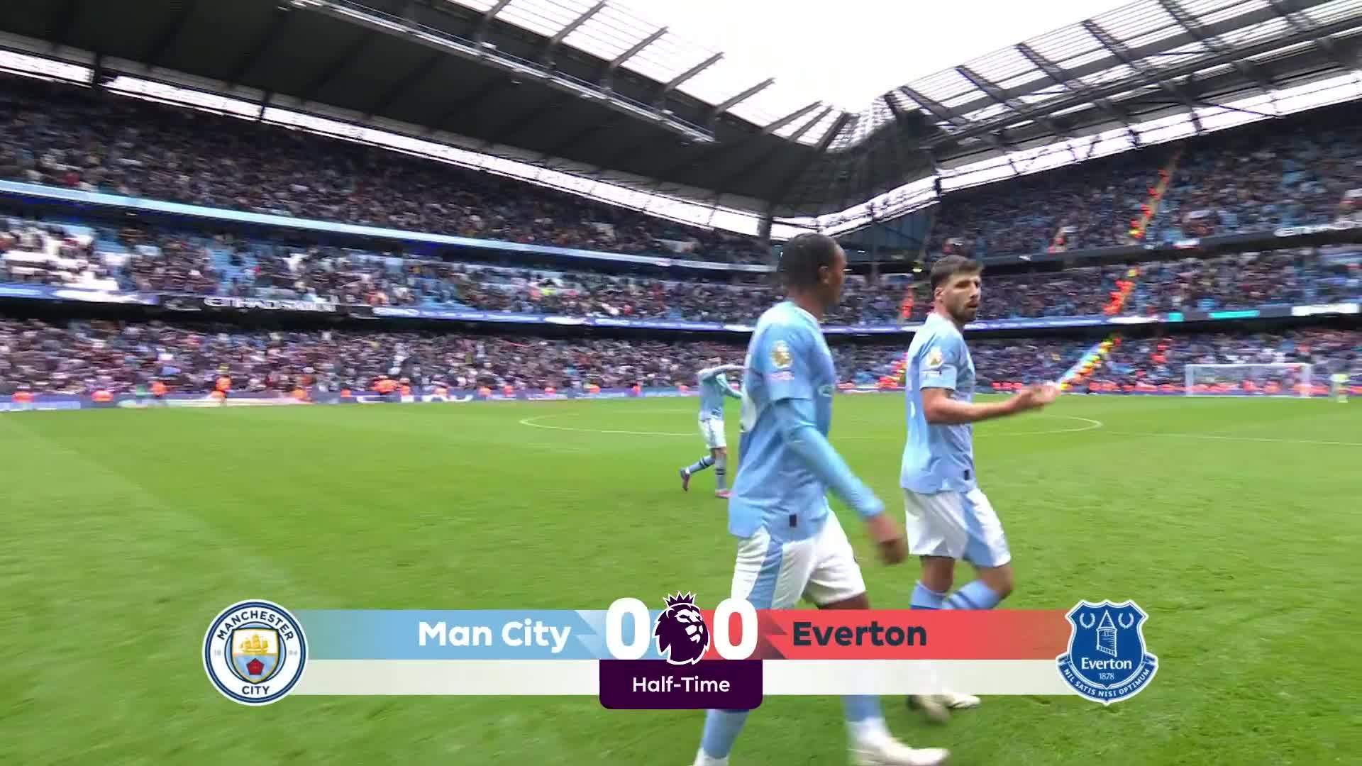 59分钟了，曼城（0）的射正次数比埃弗顿还少1次。 ​​​