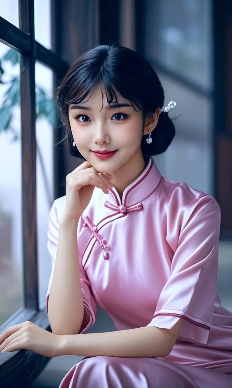 AI窗边粉衣梦
