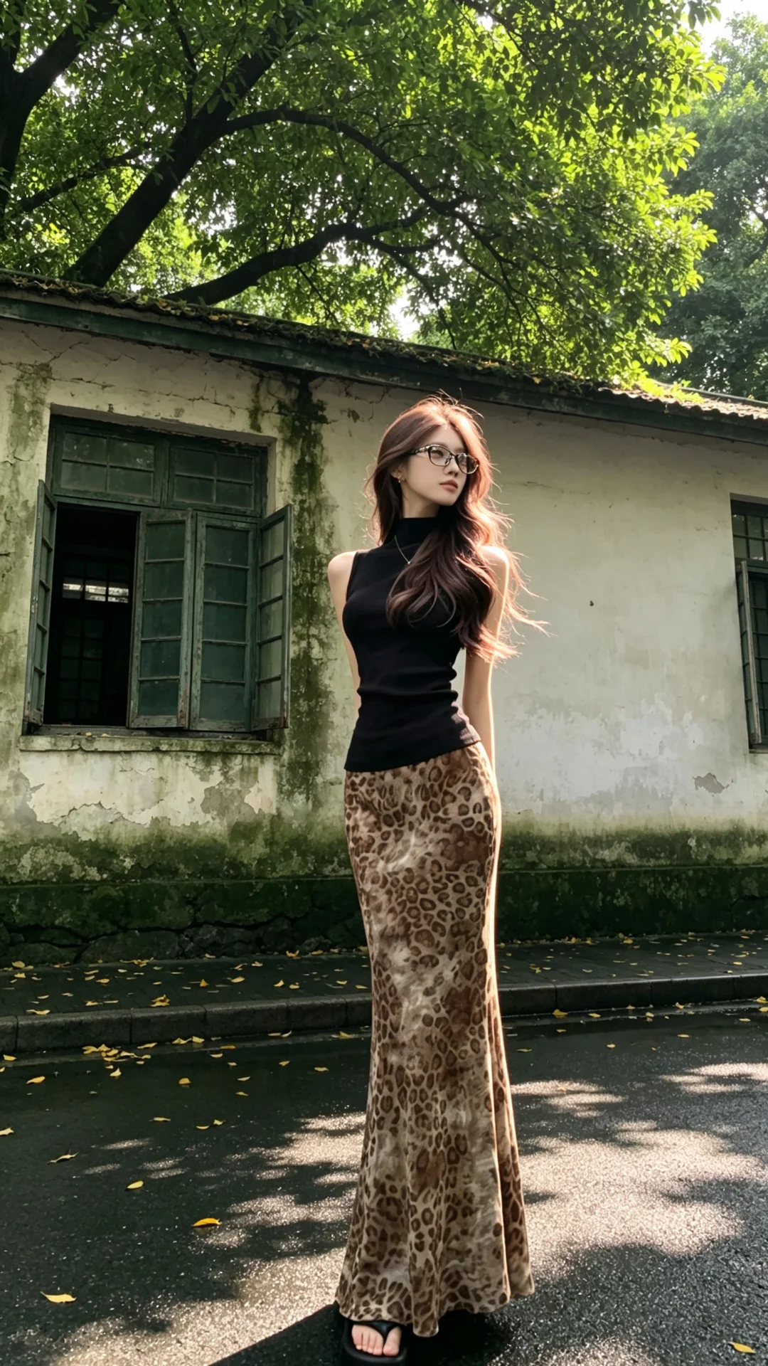 怎么会有这么仙的豹纹裙～