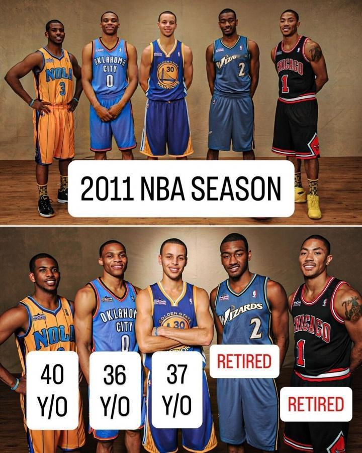 2011年时，谁能想到这5人中最出色的会是他？

从左至右：
保罗：快船队替补，