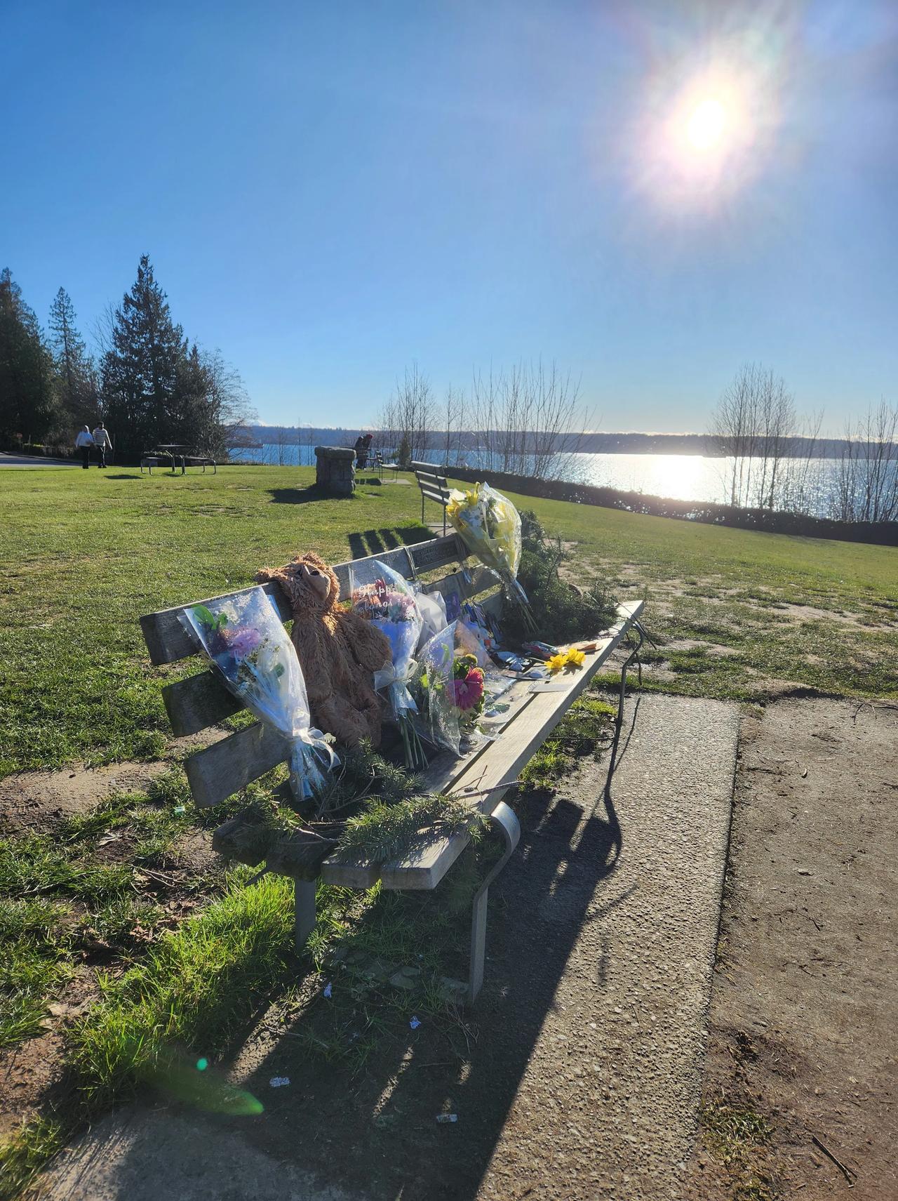 这是在温哥华公园的一张纪念张国荣的长椅，每次去都能看到歌迷送上的祝福。
这里也很