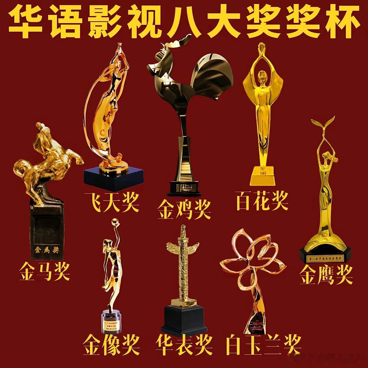 华语影视八大奖奖杯，大家觉得现在哪个奖的含金量比较高呢？ 