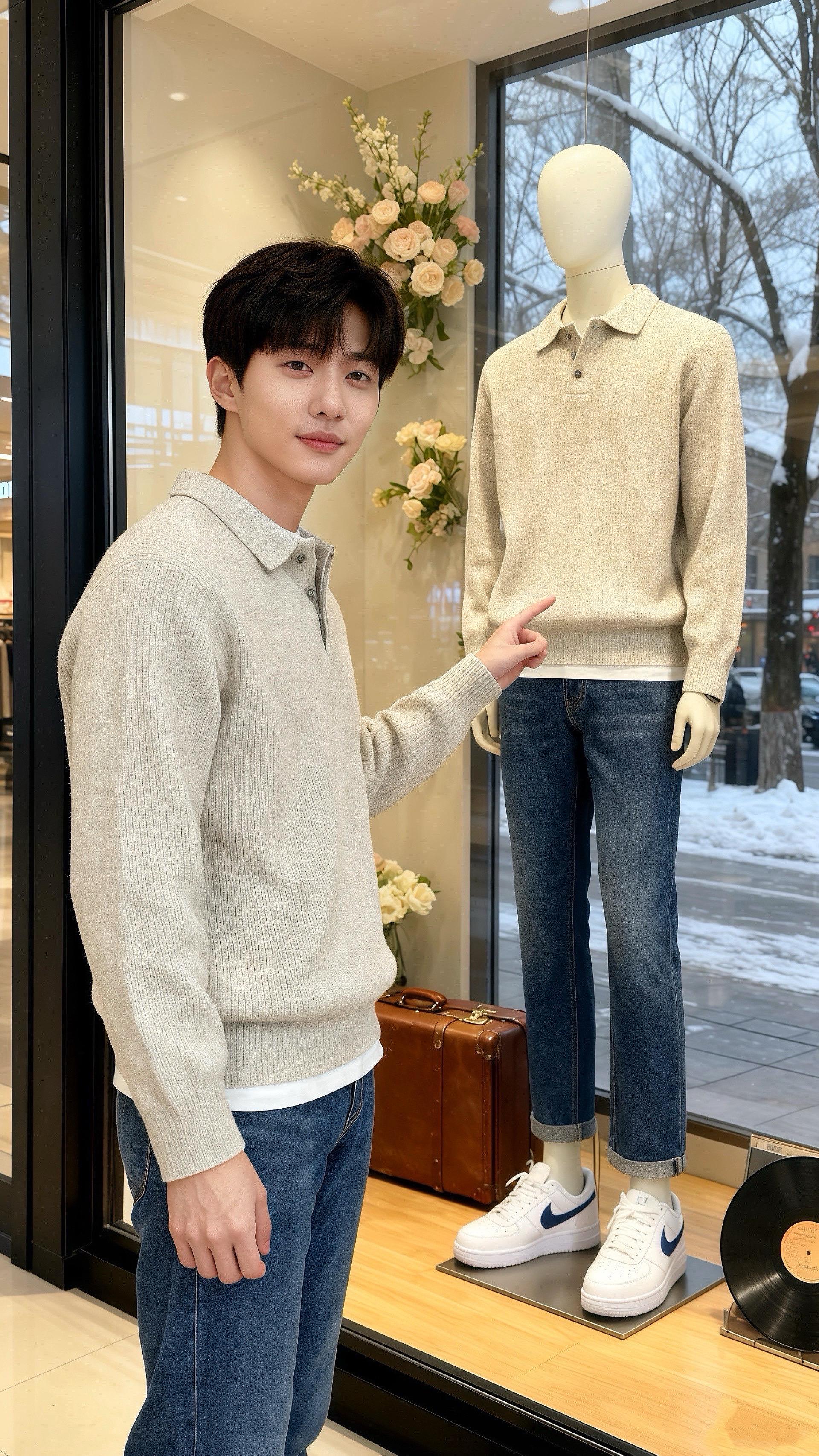 羽绒服基础搭配就不基础 品质男装 男士针织衫  高级感穿搭 男士穿搭