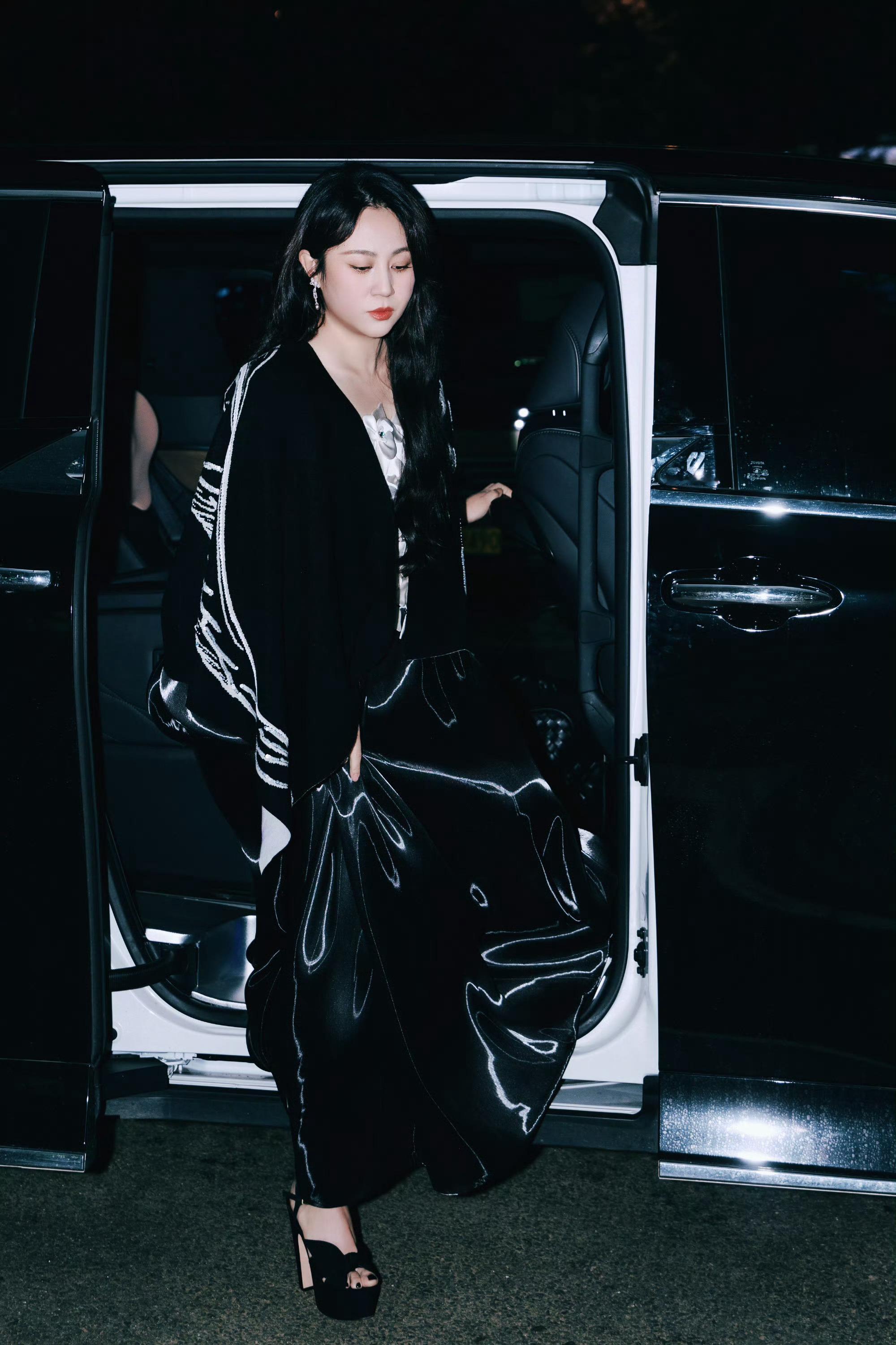 马丽下车神图有了马丽姐这气质，绝了，下车都这么有范儿，这状态也太好了吧，生图都这