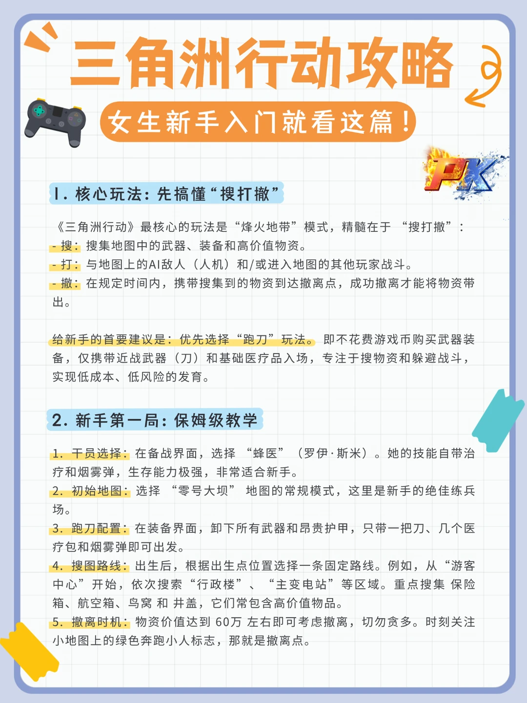 女生玩三角洲怎么入门？保姆级攻略来了✨