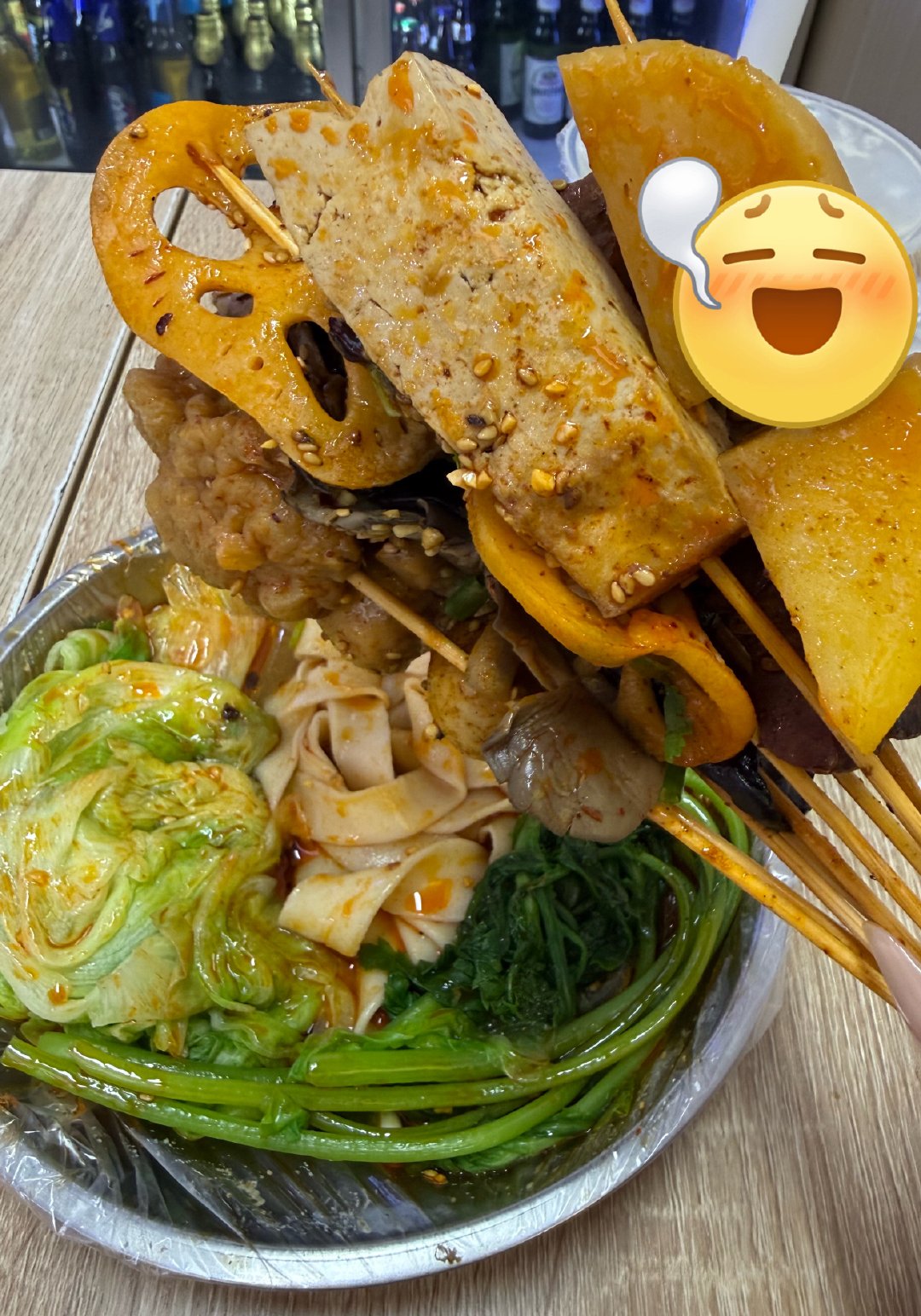 好像给麻辣烫店的脸太多了没事 我一般吃串儿的 性价比更高 