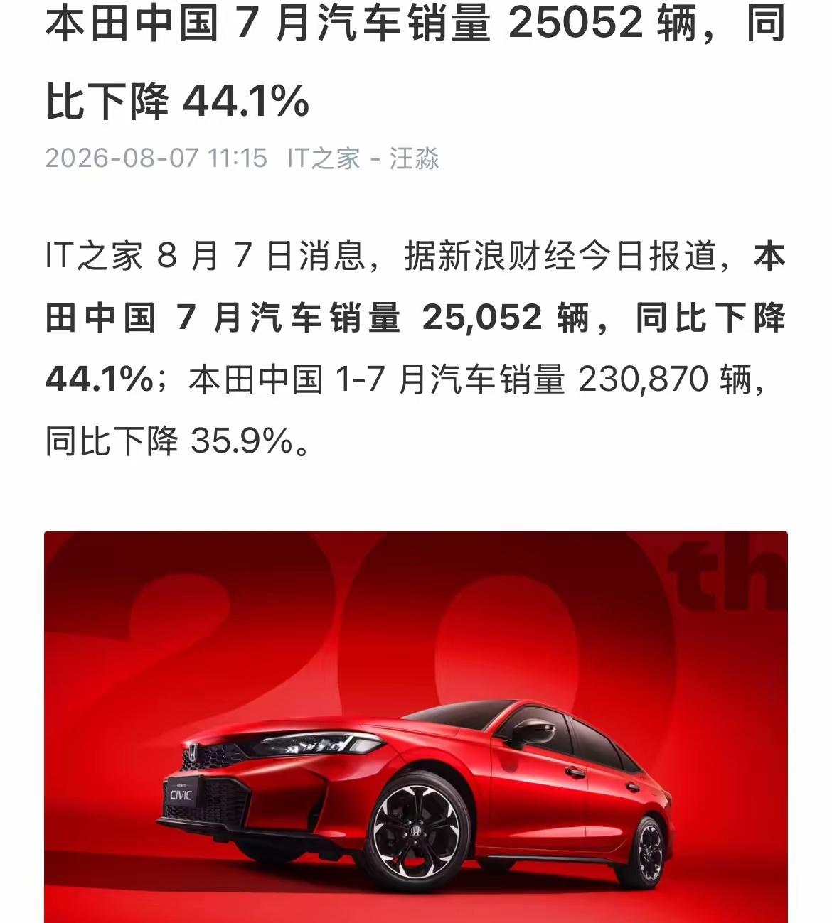 不理解！本田汽车为什么在中国卖不动了？无论是发动机技术还是车辆可靠性，本田汽车都