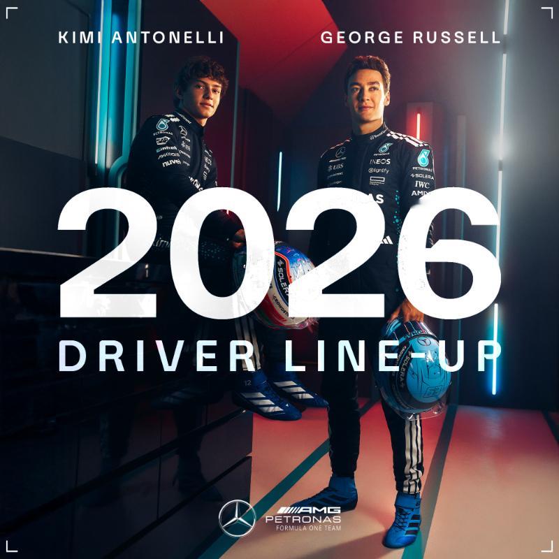 官方：拉塞尔和安东内利和梅赛德斯续约至2026赛季F1 2025F1美国大奖赛 
