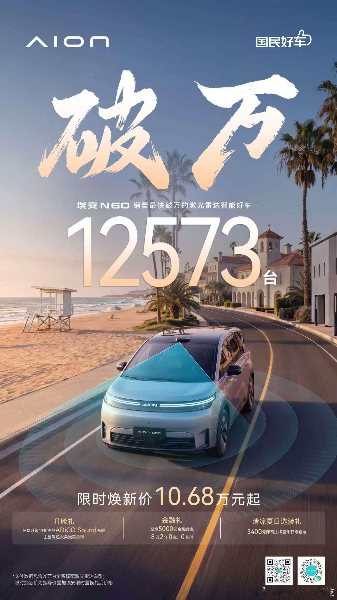 埃安N60销量达12573辆销量最快破万的激光雷达智能好车持续兑现爆款潜力销量最
